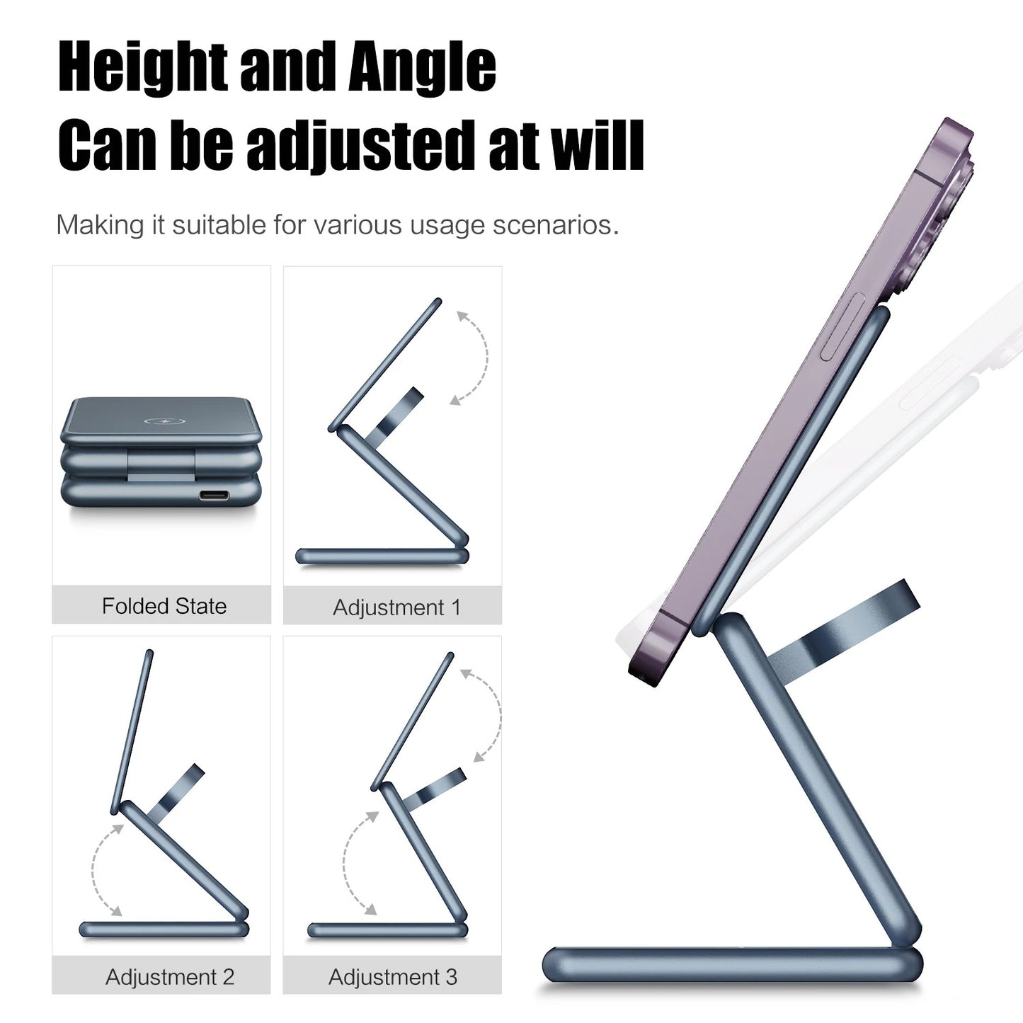 Tech MagLink Pro 3 in 1 Foldable MagSafe Charging Stand